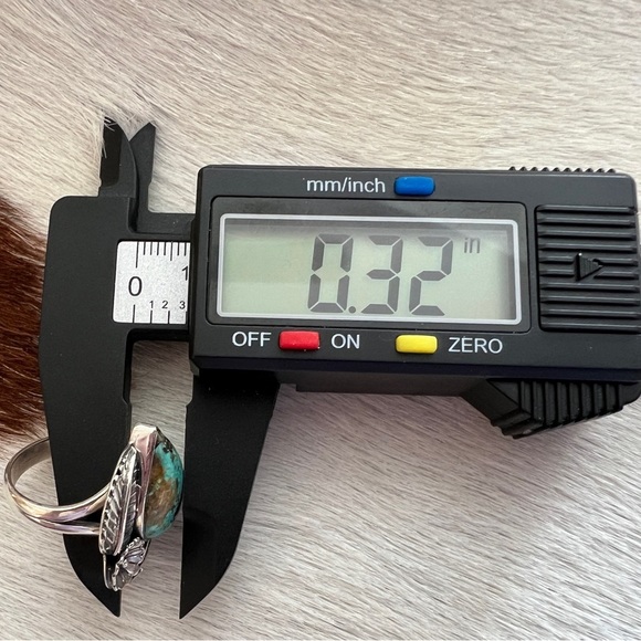 ❤️ Kingman Turquoise Decorative Statement Navajo Western Sterling Ring Sz 6.25 - Picture 15 of 16